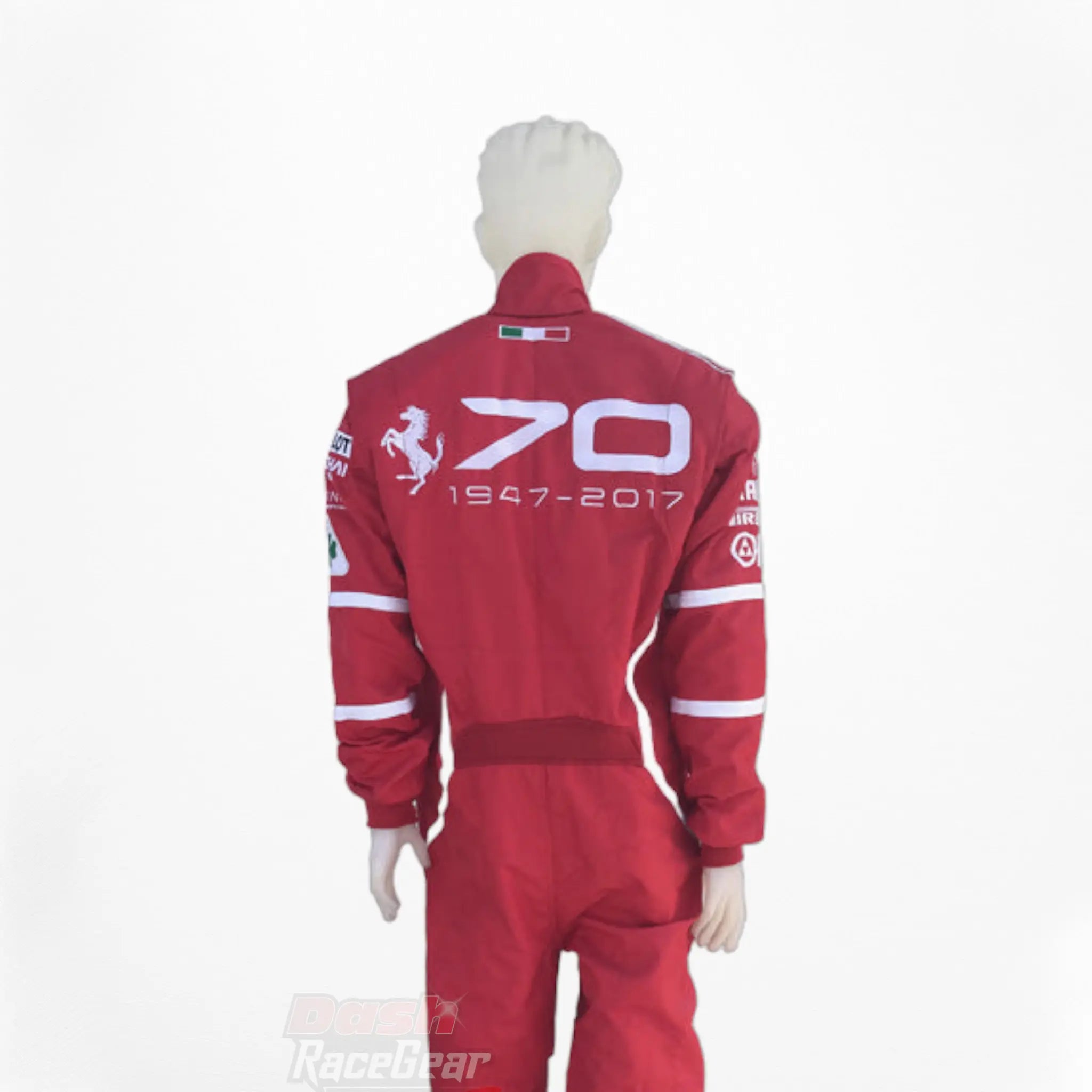 2017 Sebastian Vettel Ferrari 70th Anniversary F1 Embroidered Racing Suit -Monza GP