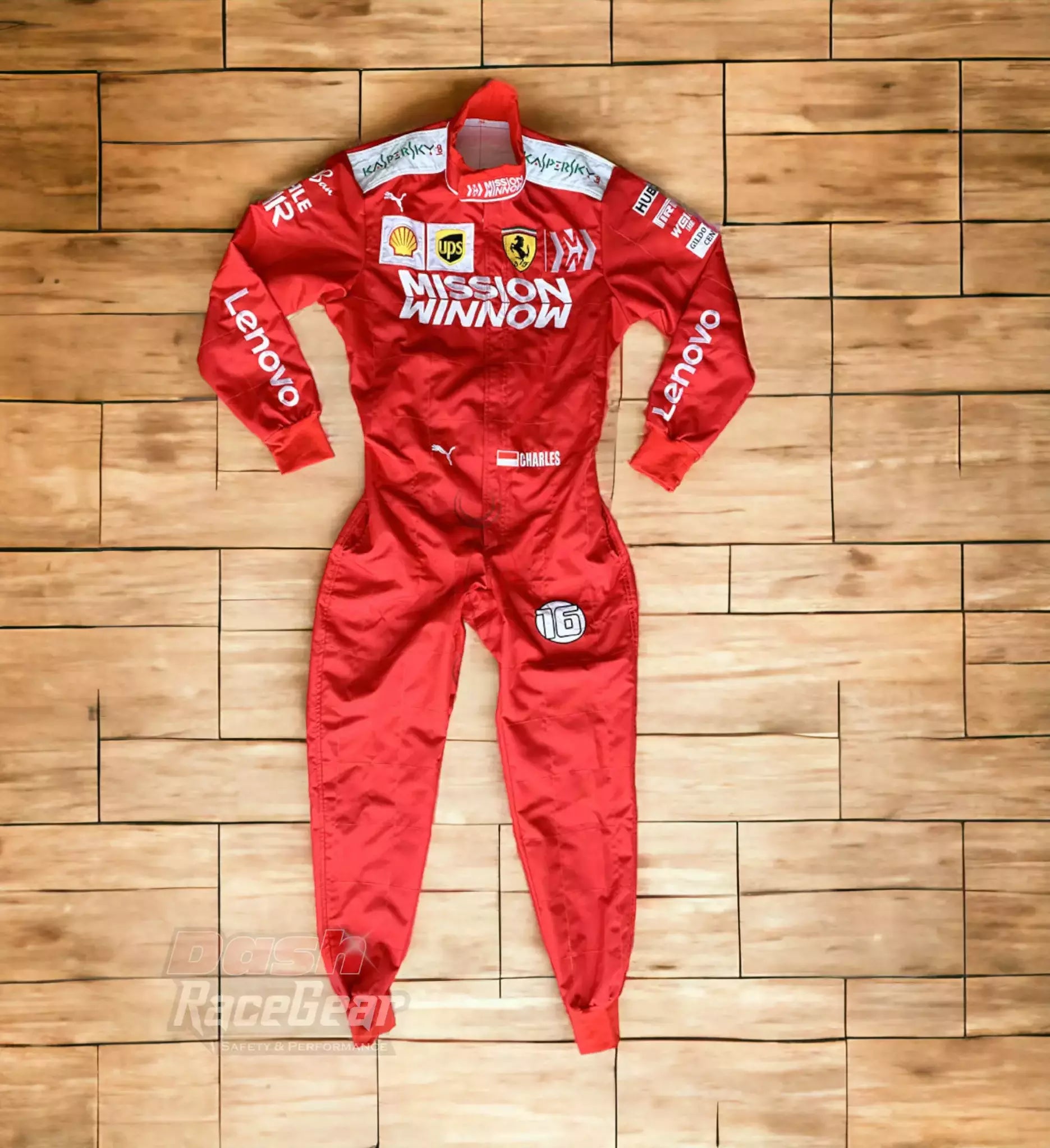 2019 Charles Leclerc Ferrari Mission Winnow F1 Embroidered Racing Suit