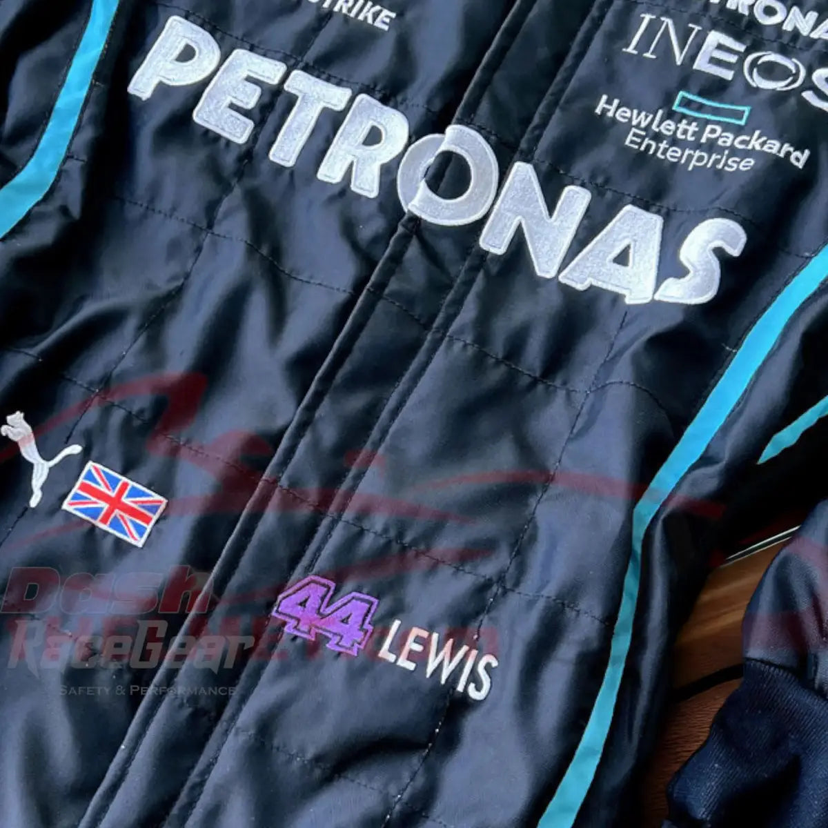 2022 Lewis Hamilton Mercedes Benz F1 Embroidered Race Suit