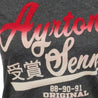 Ayrton Senna Ladies T-Shirt Vintage Grey - Dash Racegear 