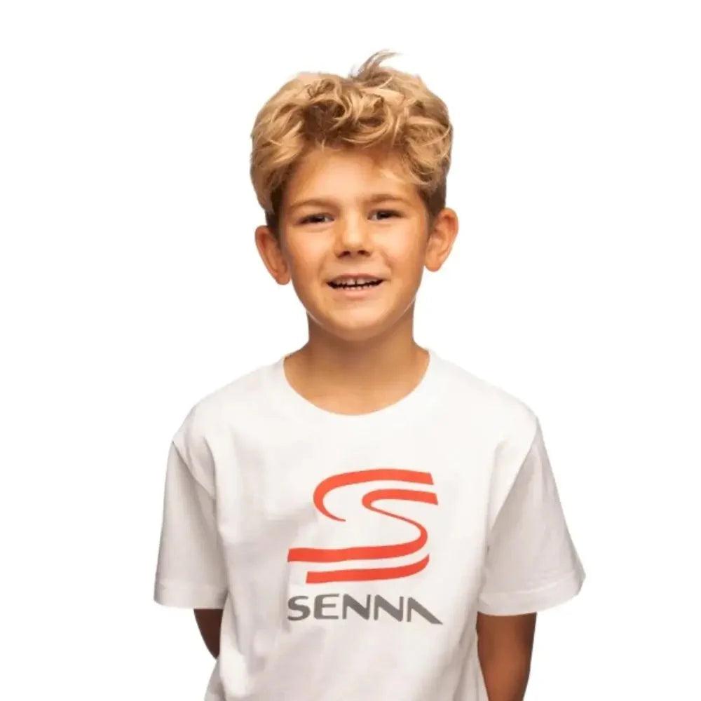 Ayrton Senna T-Shirt Senna Kids White - Dash Racegear 