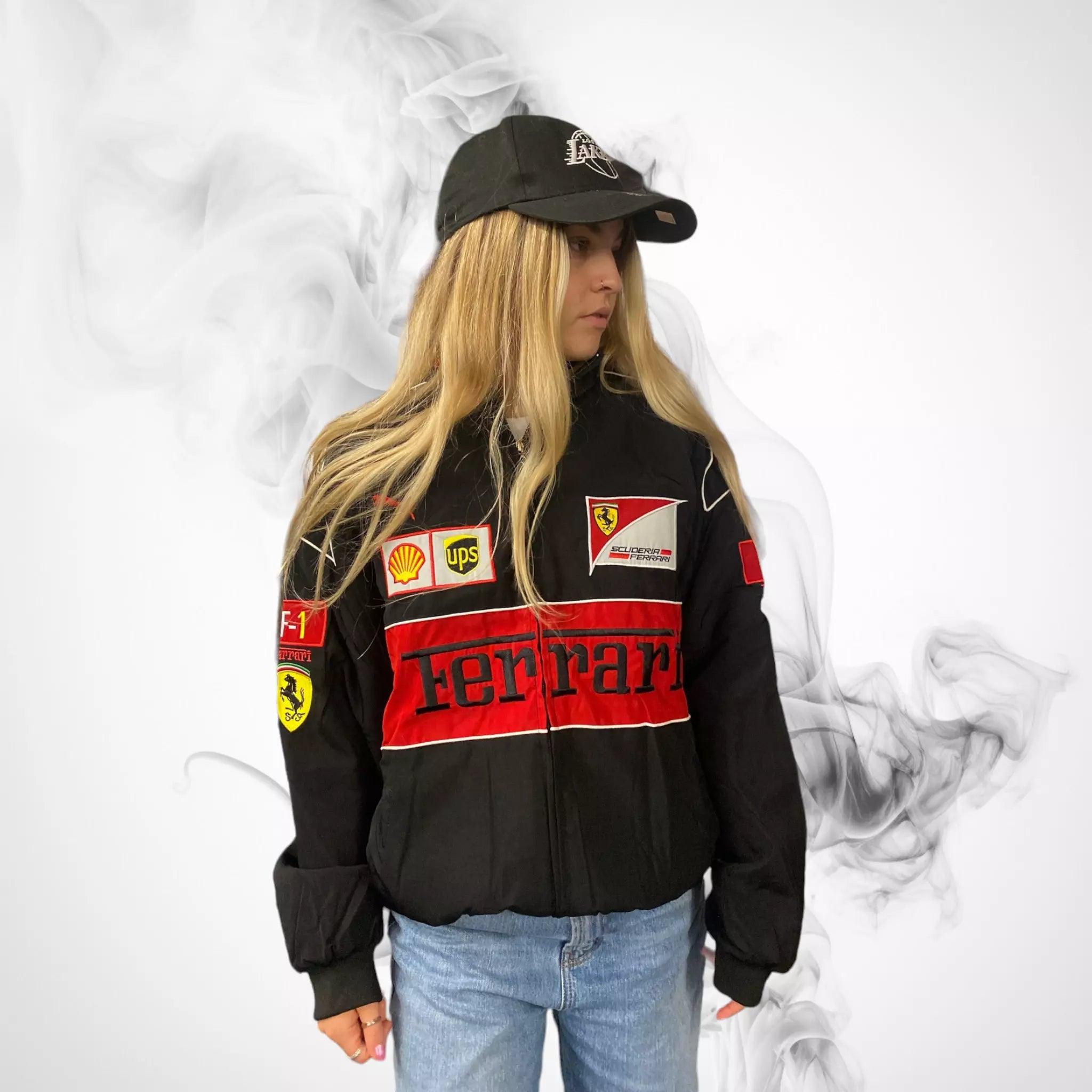 Embroidered F1 Ferrari Racing Jacket | DASH RACEGEAR – Dash Racegear