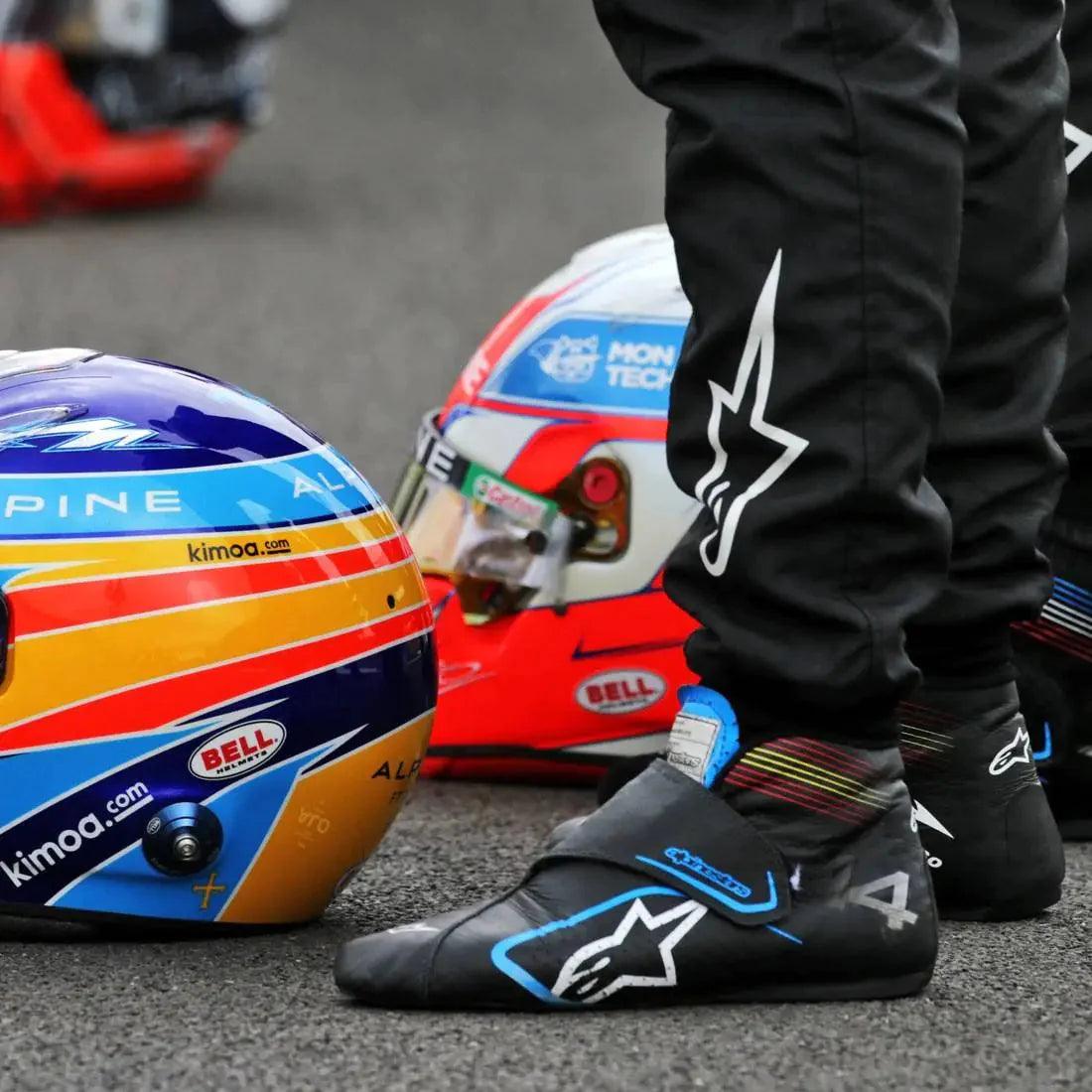 Fernando Alonso Alpine F1 Team Racing boots 2021 - Dash Racegear 