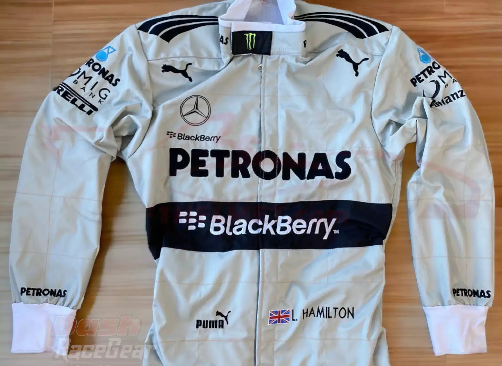 2013 Lewis Hamilton Mercedes Benz F1 Embroidered Race Suit