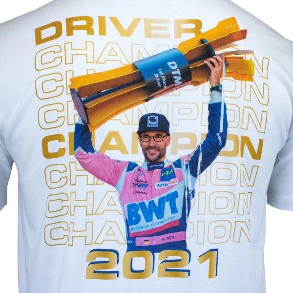 Maximilian Götz T-Shirt DTM Champion 2021 white - Dash Racegear 