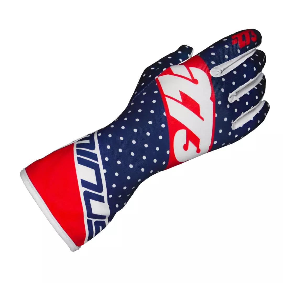 POLKA Blue/Red/White Gloves DASH RACWGEAR