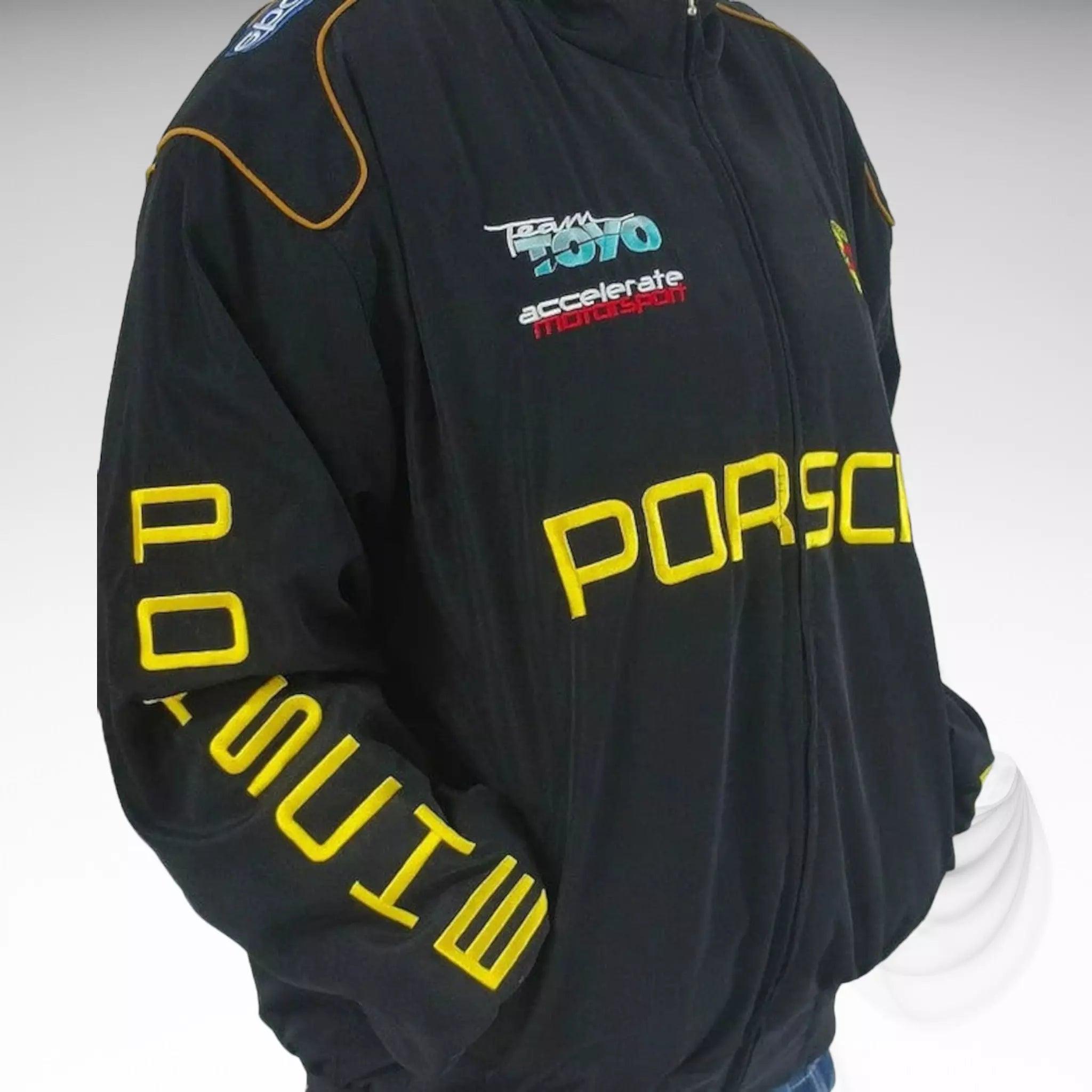 Porsche Embroidered Bomber Jacket Formula 1 Racing - Dash Racegear 