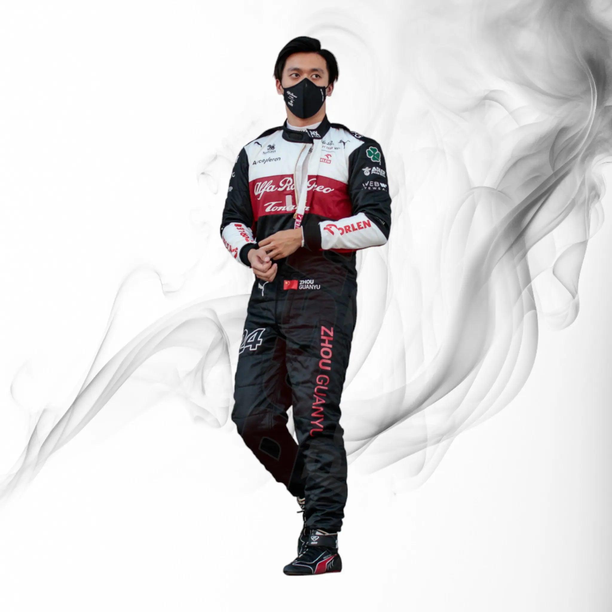 Zhou Guanyu Alfa Romeo 2022 F1 Race Boots - Italian GP - Dash Racegear 
